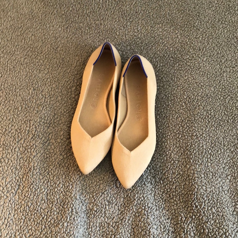 Rothy's The Point Flat in Ecru Size 10